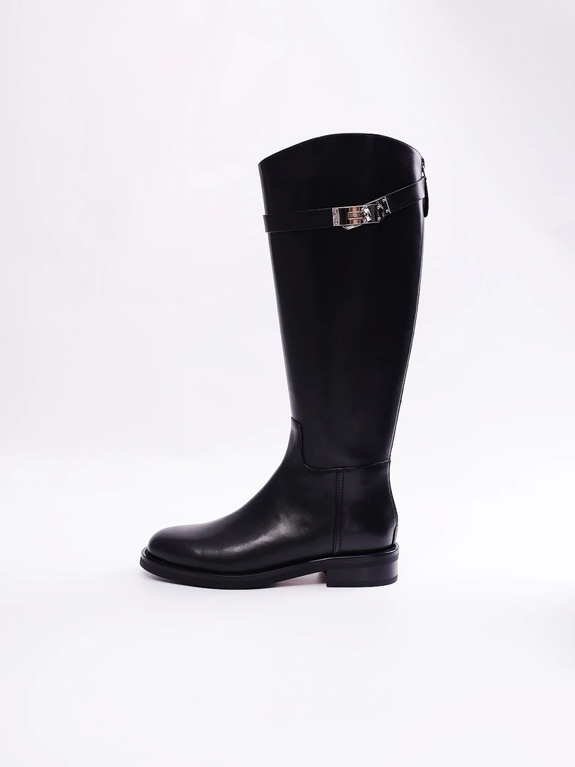 【微瑕不退换】骑士靴长皮靴时尚长筒时装粗跟时尚百搭