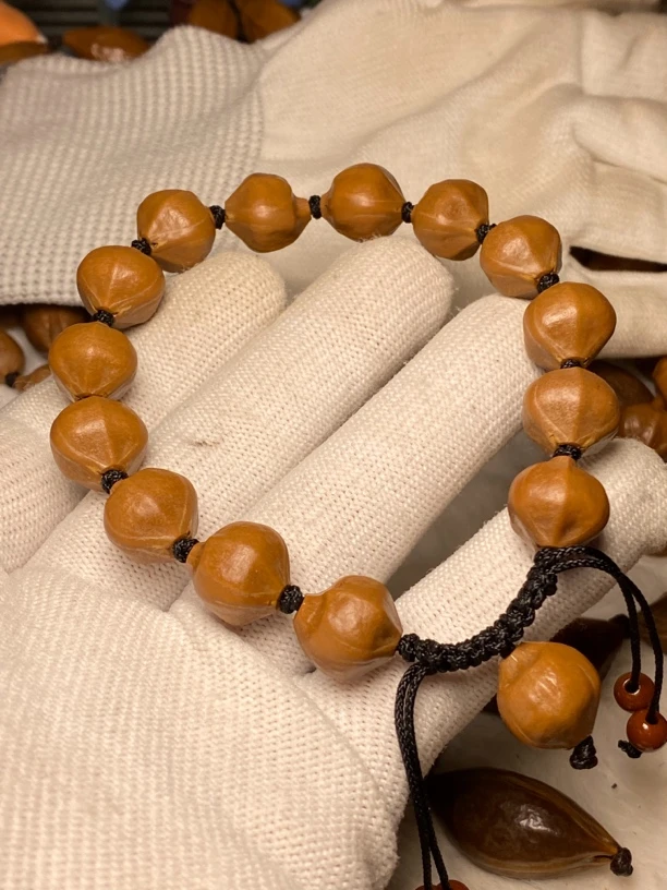 橄榄核短核原皮铁核蒜头素串1.2正圆手串