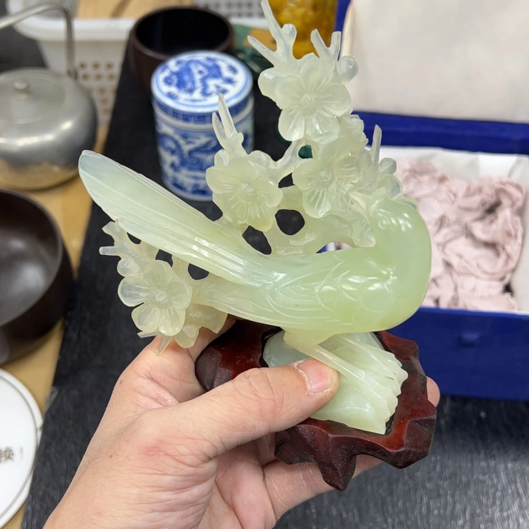 石材日本中古工艺品摆件