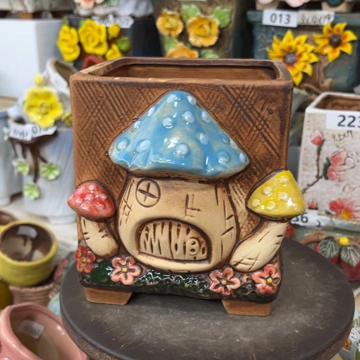 紫砂花盆粗陶材质多肉花盆