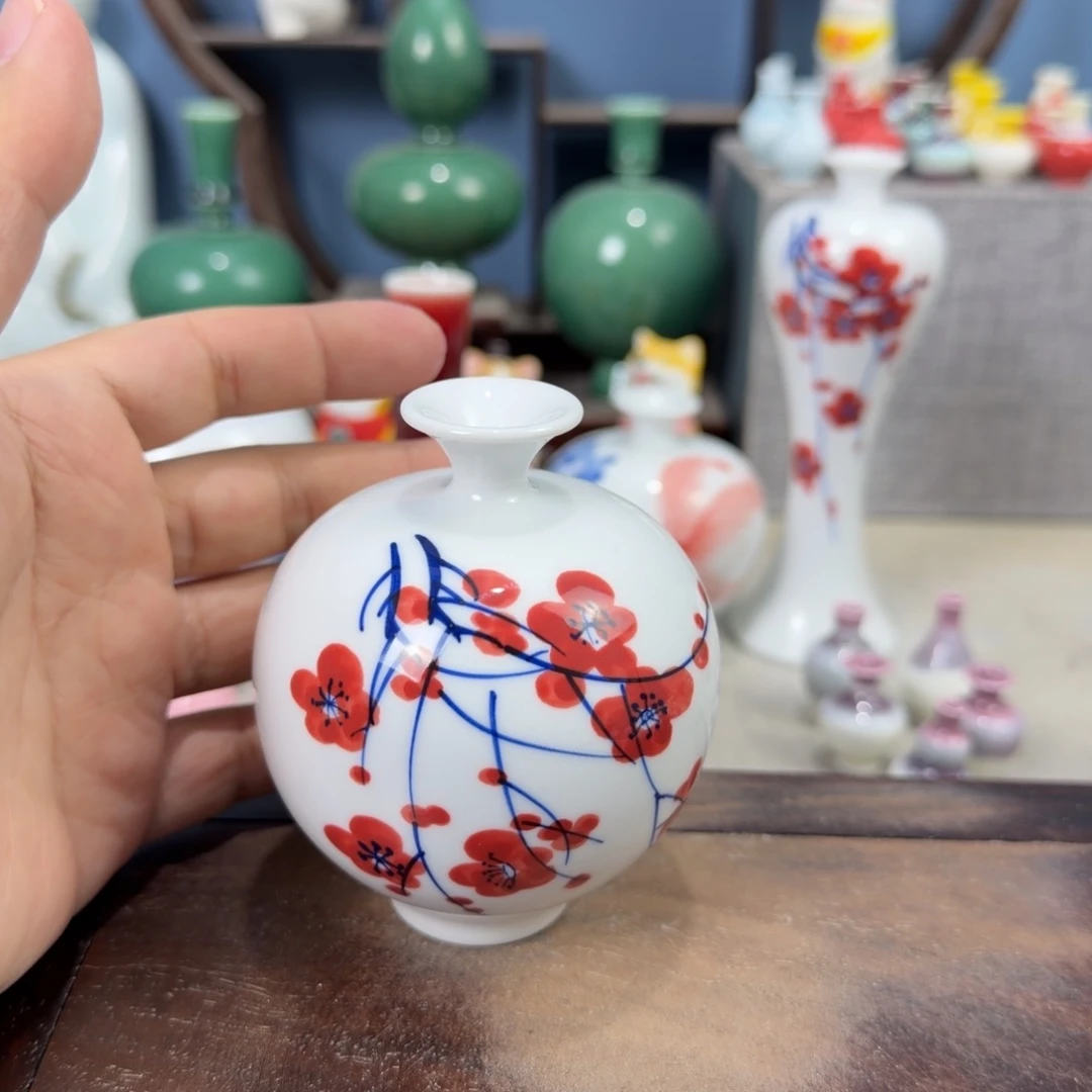 陶瓷手工小花器摆件