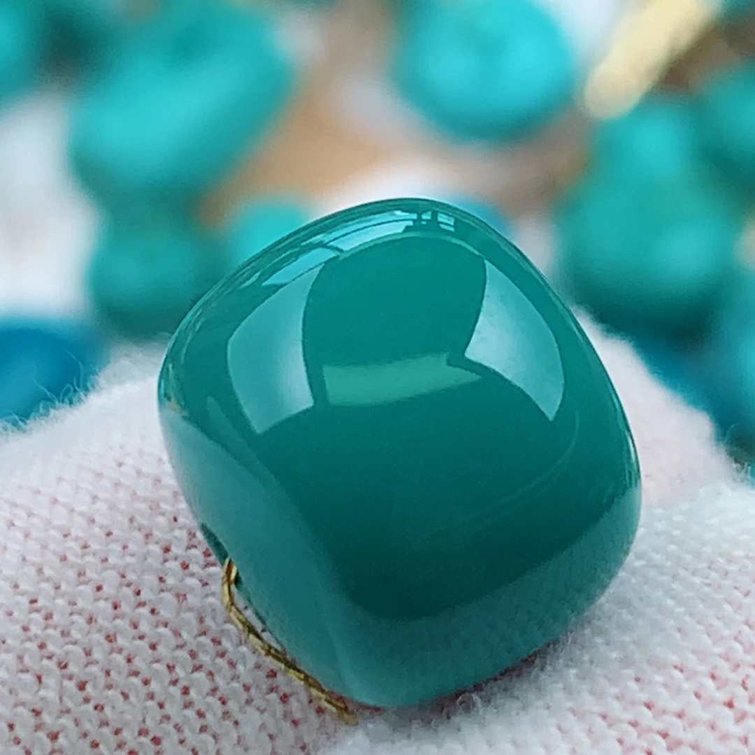 未镶嵌绿松石珠宝奇石12.7m m