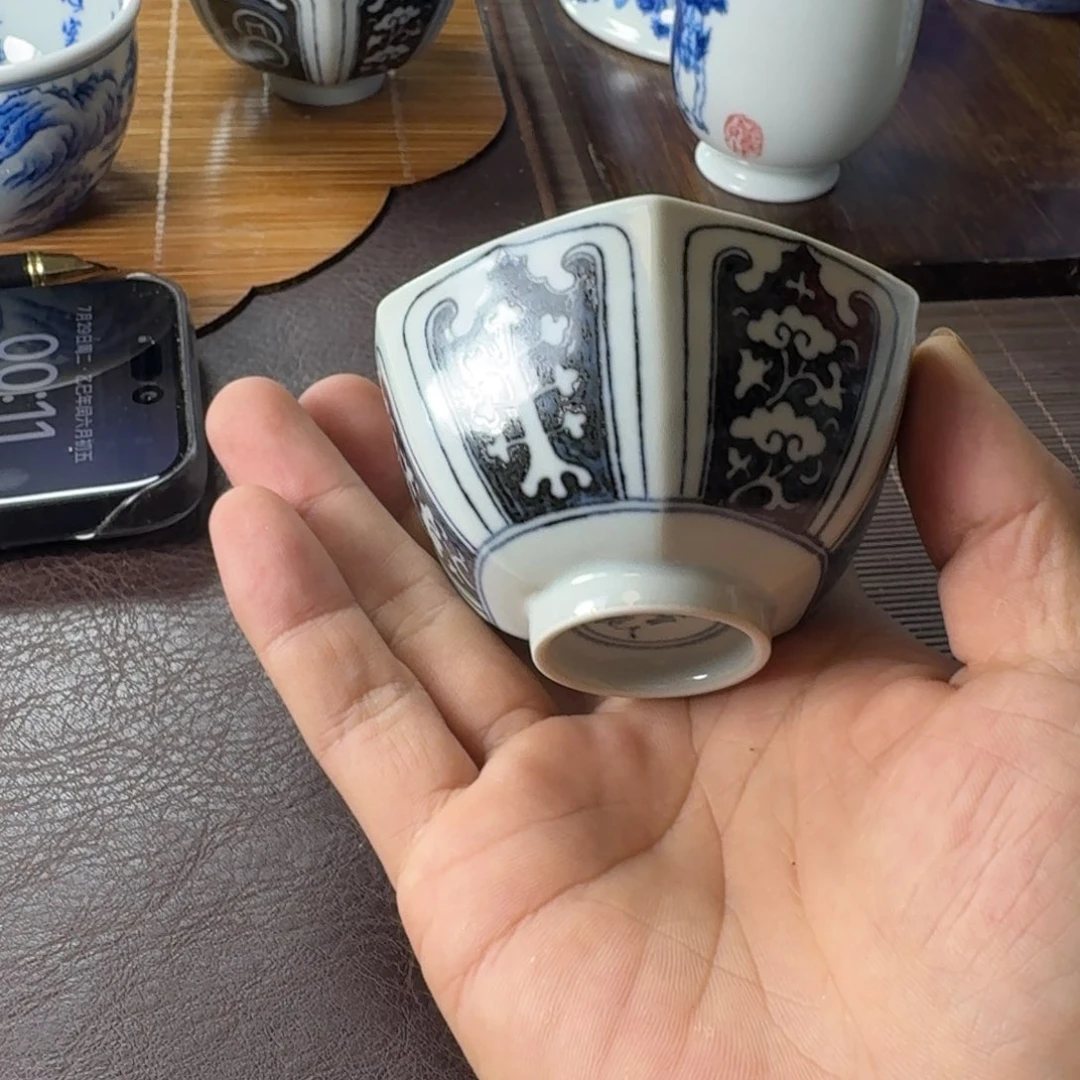 ****人瓷片当代景德镇陶瓷手绘茶具