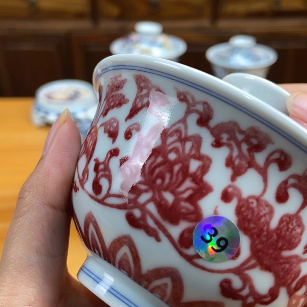 手绘现代茶具非古董