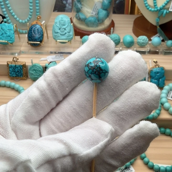 绿松石18K金镶嵌珠宝奇石