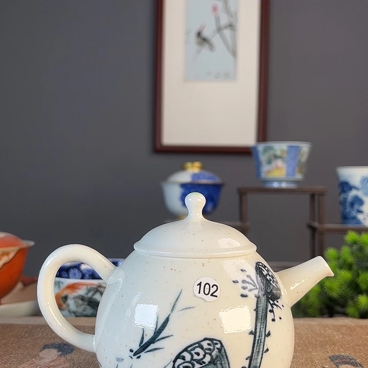 摆件景德柴烧茶杯多人