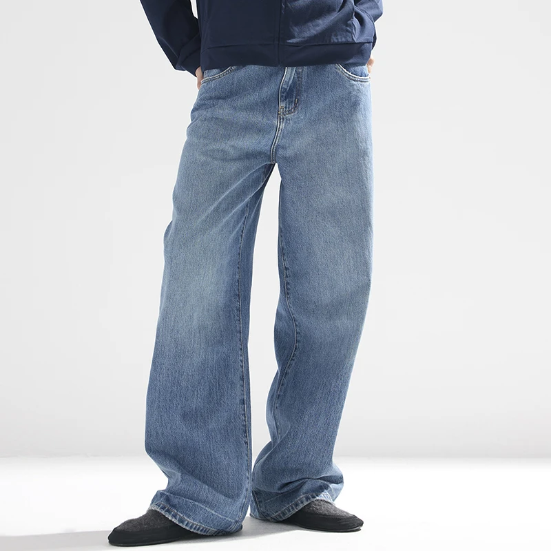 官方直营EpidePrefab水洗做旧宽松老钱风通勤休闲直筒裤牛仔裤