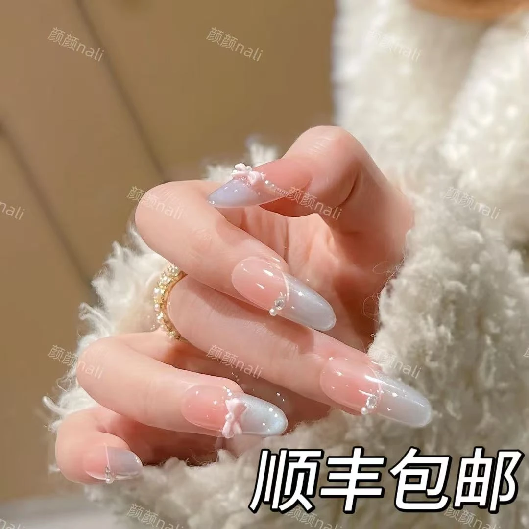 发顺丰【海盐精灵】纯手工穿戴甲可拆卸十片装
