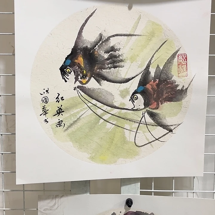 书法杨红英国画作品