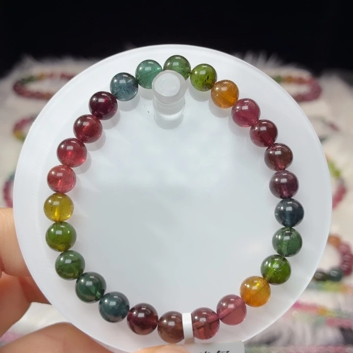 碧玺手链未镶嵌7.2mm±