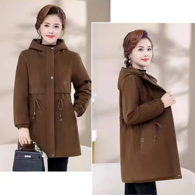 7781-中老年春装新款女妈妈休闲中长款气质上衣【三号仓】