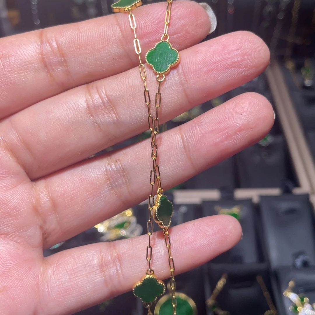 f***a翡翠银S925镶嵌颈饰