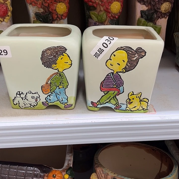 紫砂花盆粗陶材质多肉花盆
