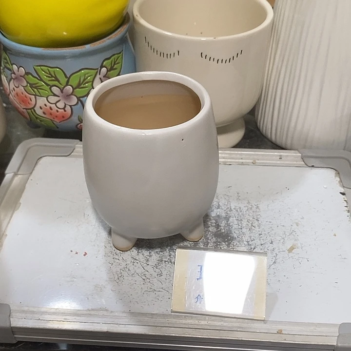 紫砂花盆多肉植物盆瑕疵有孔