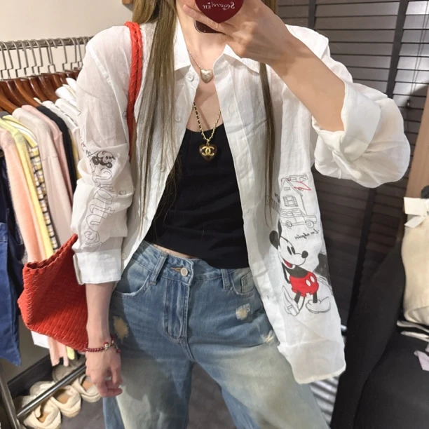 【思含】薄款米奇防晒衬衫