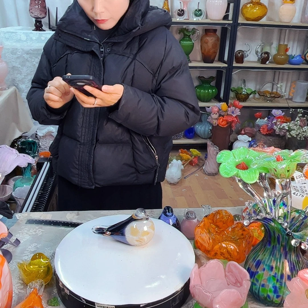 鸟家悦美居琉璃摆件