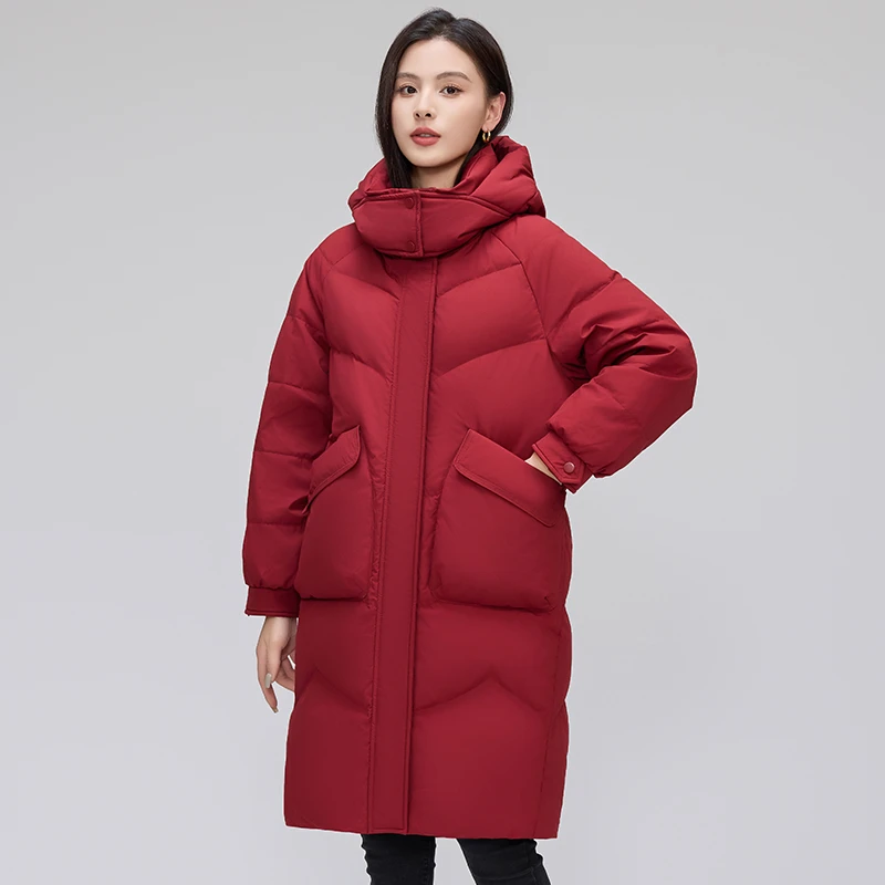 冬季新款轻职风中长款女装时尚户外情侣棉衣保暖加厚防风外套