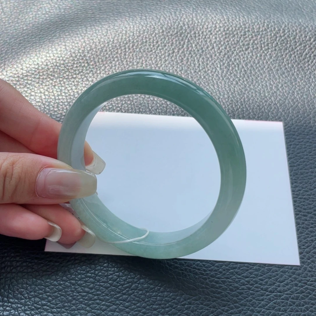 翡翠未镶嵌手镯37号56正圈