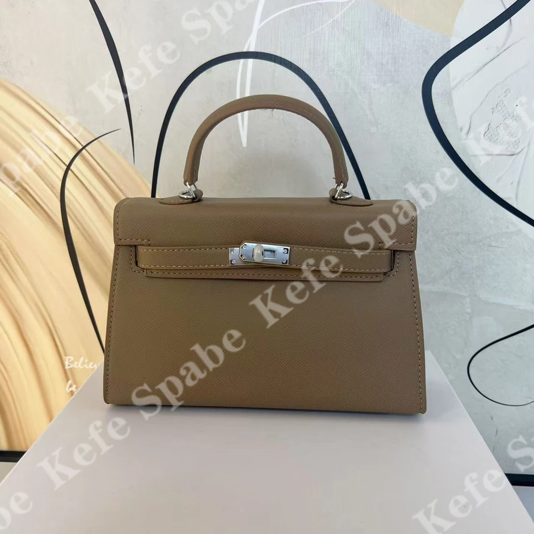 HM304 F2025新款凯莉大象灰单肩手提包-1