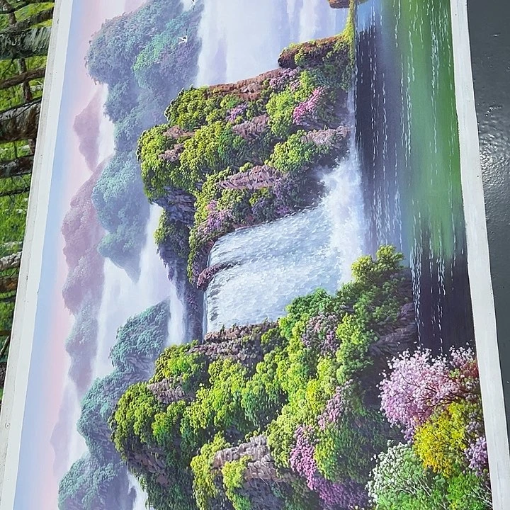 油画恭喜影子仔仔细细