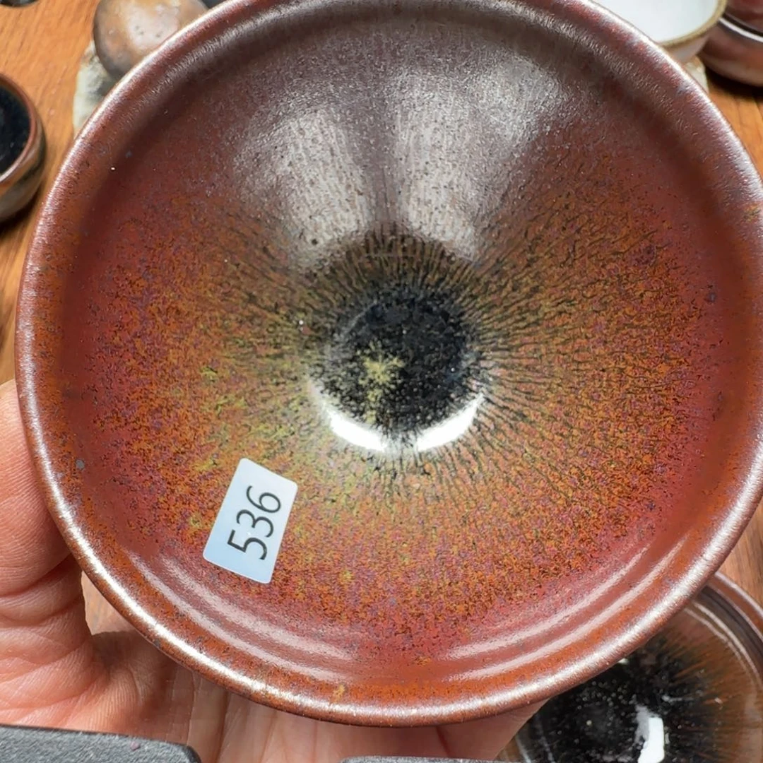 柴烧建盏茶盏茶杯536