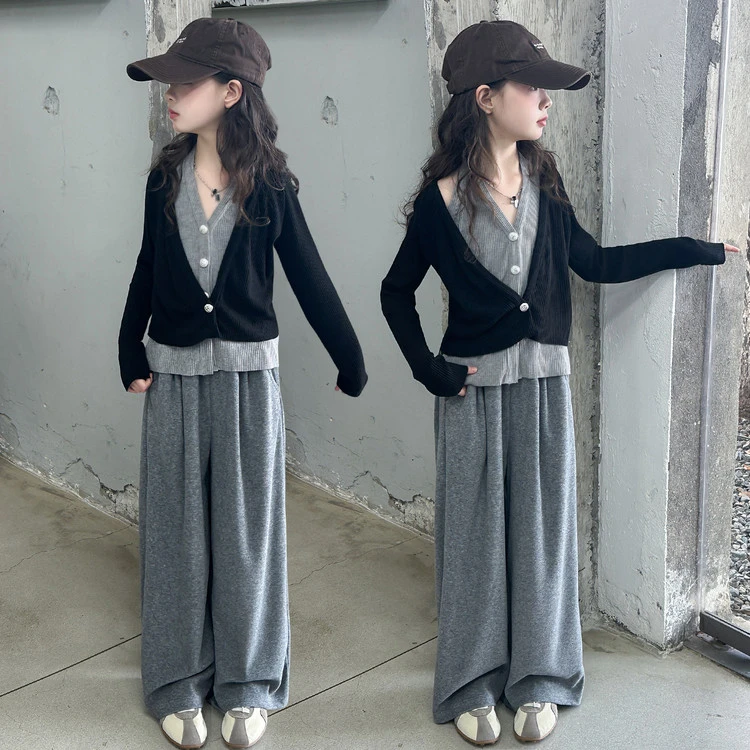 女童春秋季卫衣套装2025新款女大童秋装韩系卫裤儿童休闲两件套潮