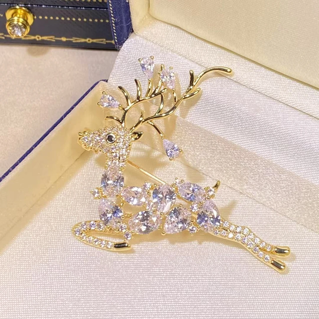 铜合金胸针 【金辉灵鹿】轻奢时尚灵动简约百搭精致一鹿有你6025
