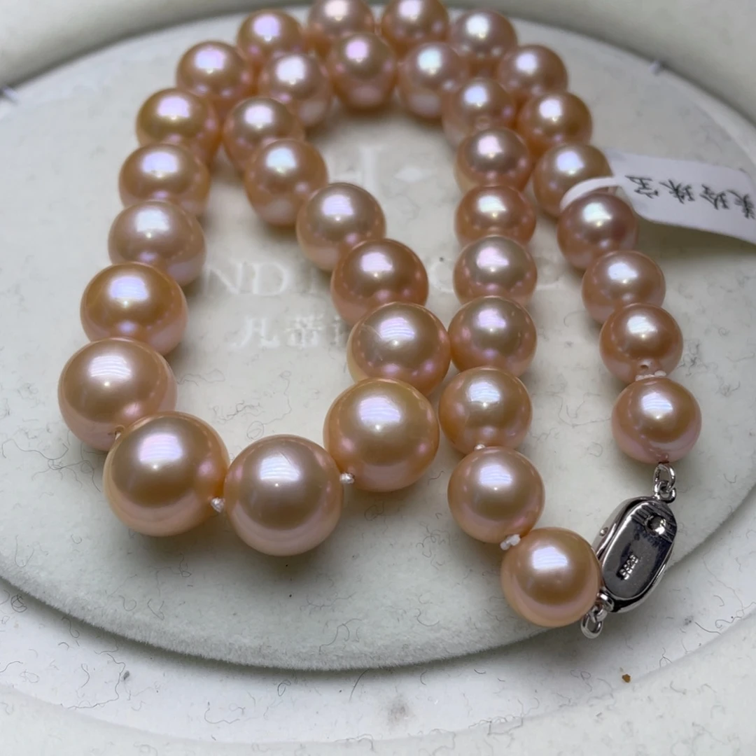 颈饰银S925镶嵌淡水珍珠10-13