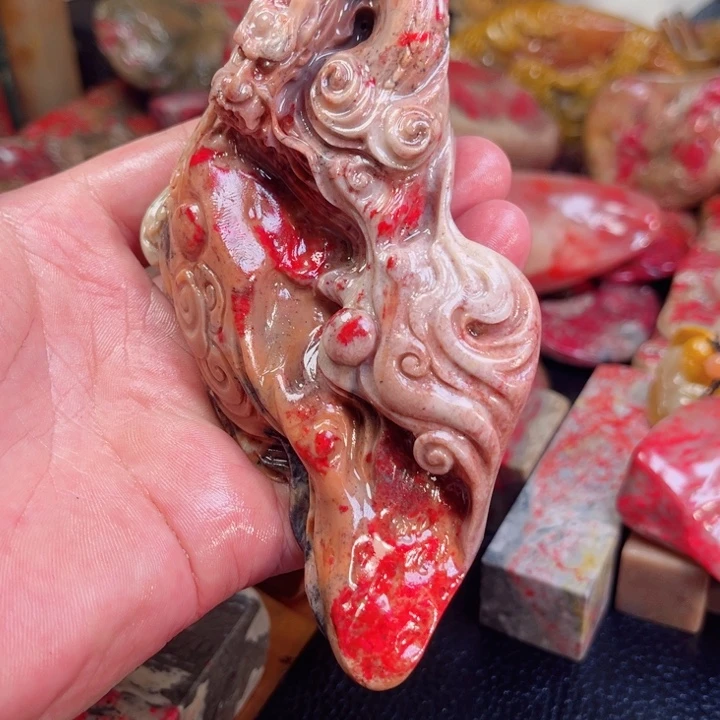 陕***厨田黄石昌化田黄鸡血