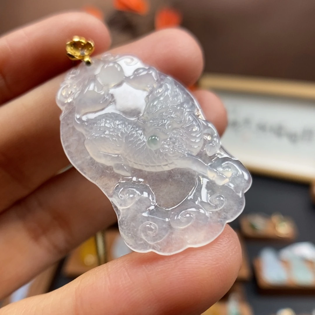 【闪购商品】颈饰18K金镶嵌翡翠15