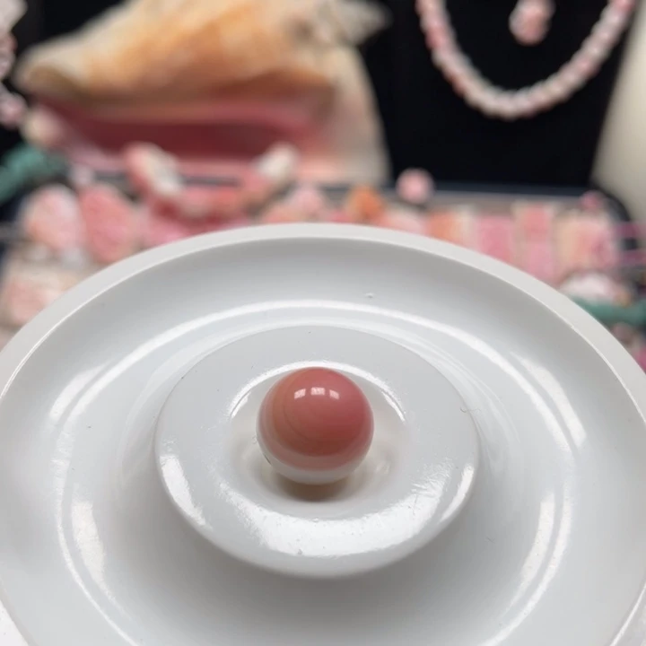 笑***陵贝壳手串/手链粉贝卡14圆珠