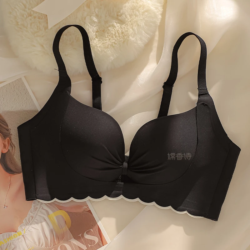 【奶霸提拉杯】小胸显大聚拢有型无痕内衣漫画身材秋季琥珀流光女