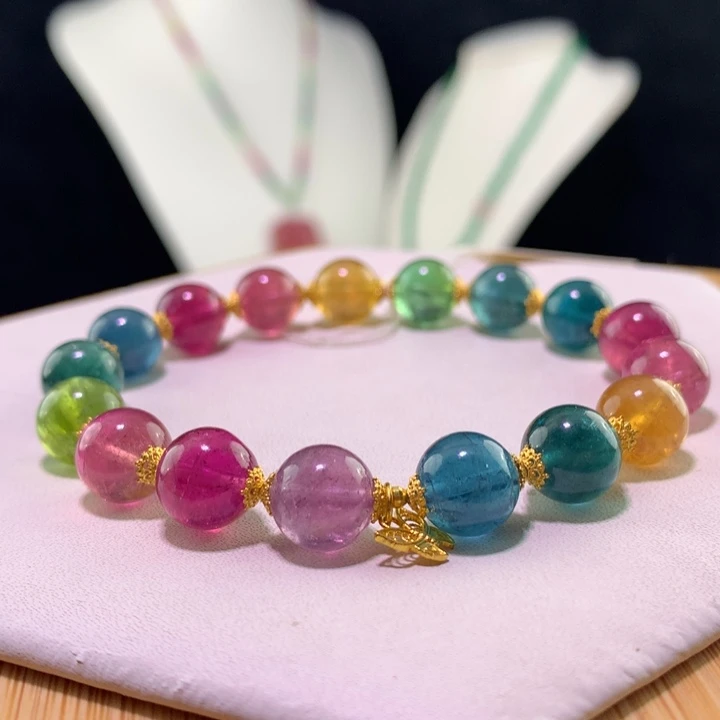 双色碧玺手链未镶嵌