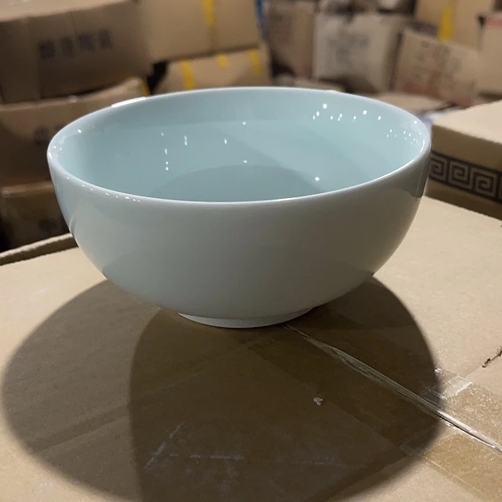 瓷片玉泥青瓷六英寸罗汉面碗2个，包邮