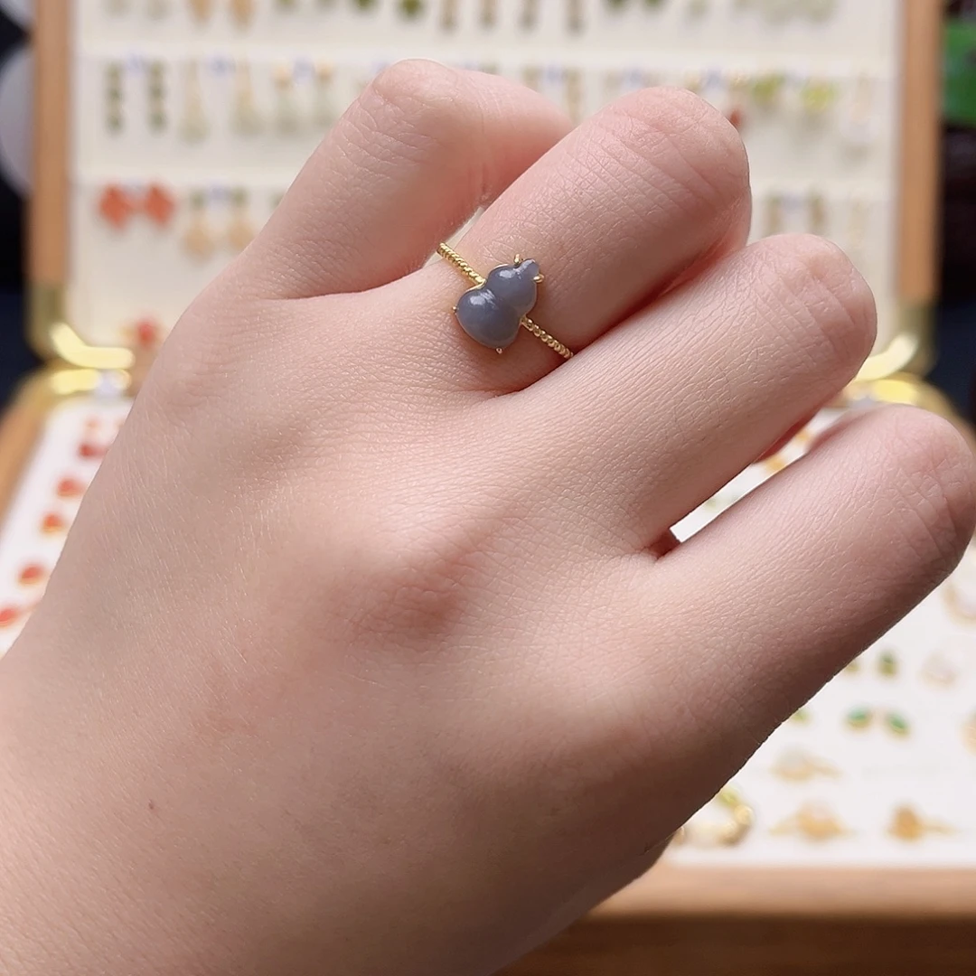 糖***甜和田玉银S925镶嵌戒指