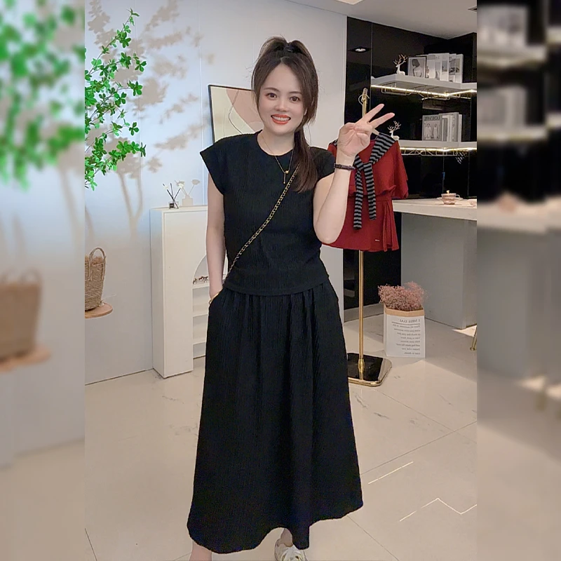 【橙橙专属】上衣+半身裙/夏季休闲套装简约洋气宽松气质显瘦两件套