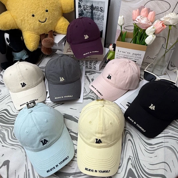 字母刺绣棒球帽百分百纯棉材质柔软亲肤百搭减龄