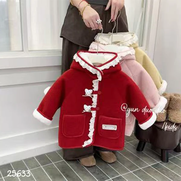 556-558 云朵朵 复合t毛一体外套 25633 LUOLA品牌童装