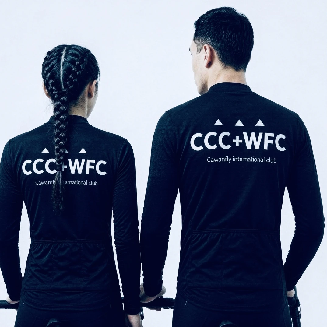 CAWANFLY弛风骑行纯黑色骑行服联名款CCC+WFC