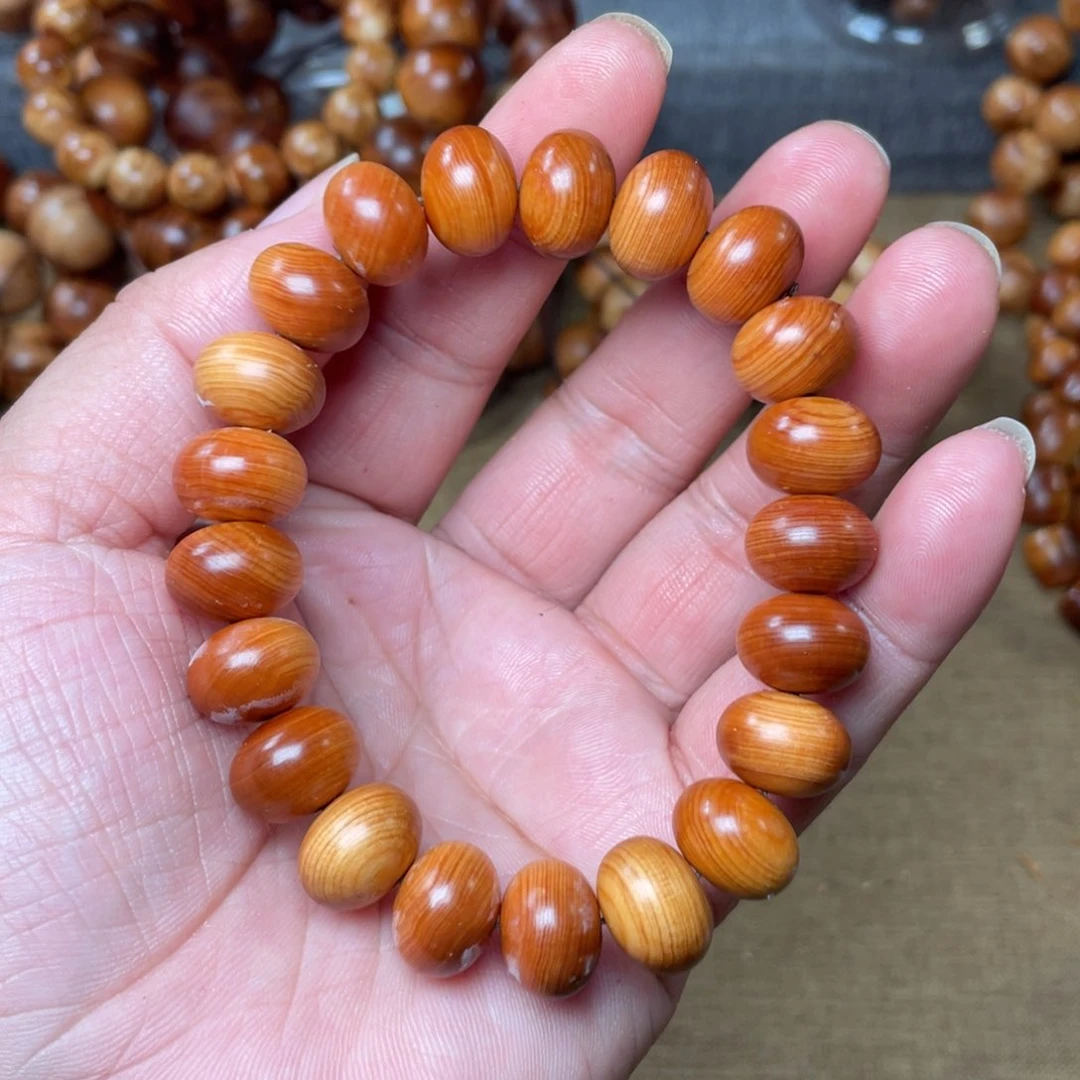 柏木（崖柏）无事牌川料红油算盘珠