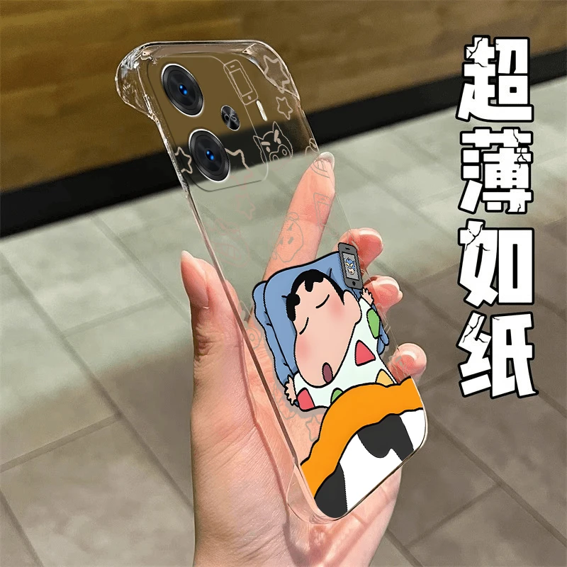 入睡小新适用于VIVOIQOOz9TURBO手机壳z8透明iQOOz9x无边框PC壳z7