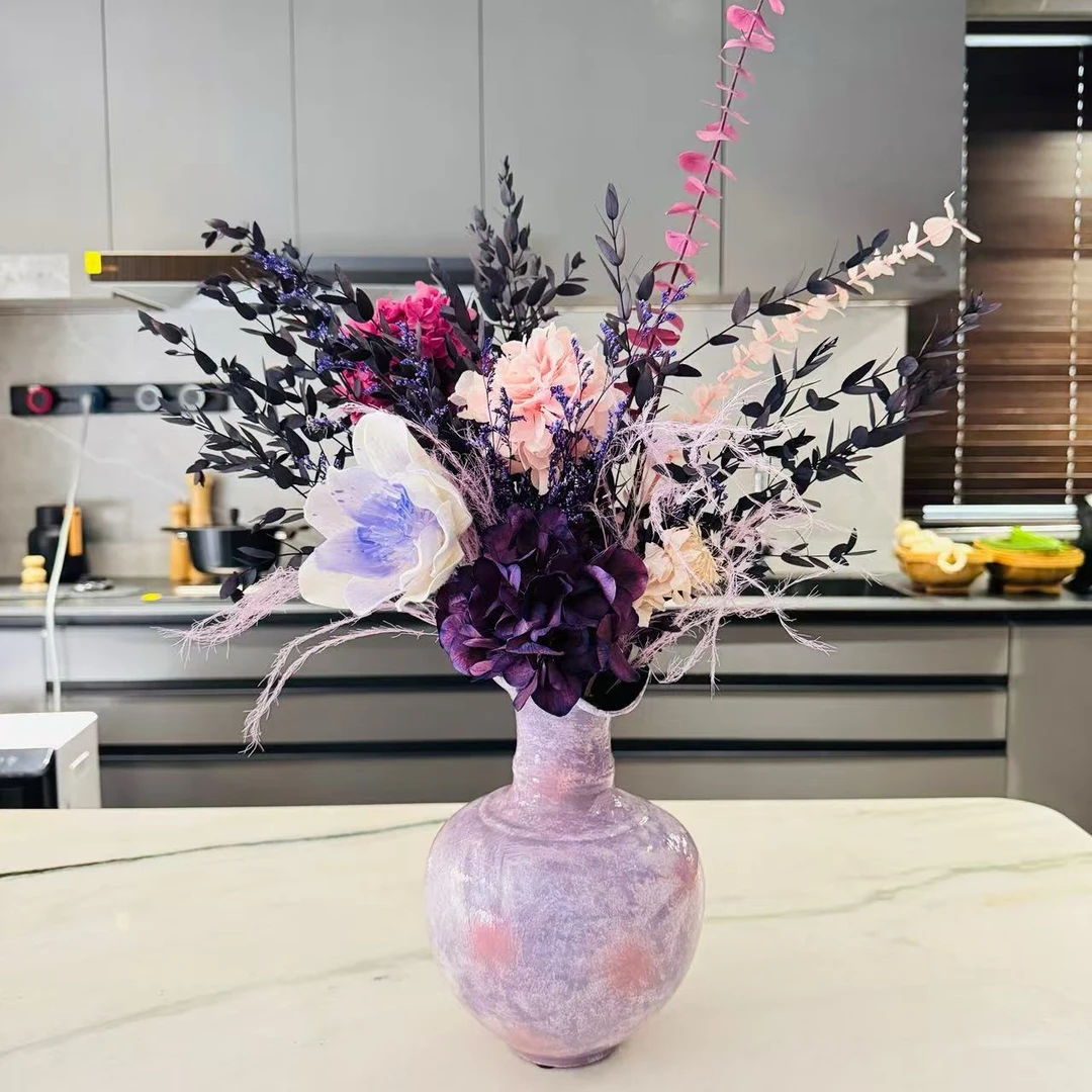 【绮梦】温馨氛围感家居餐桌客厅几斗柜永生花花束