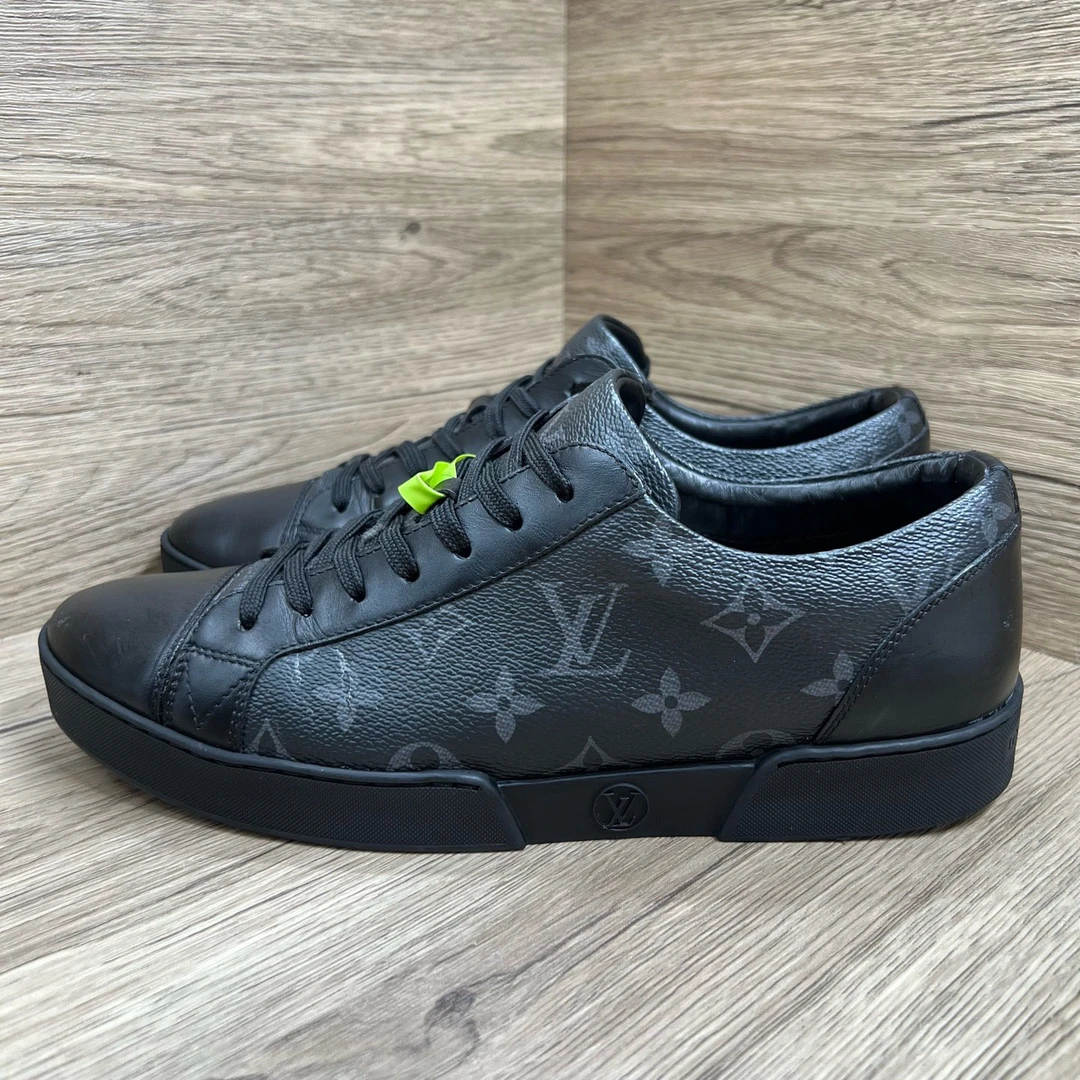 90新 LouisVuitton/路易威登 Match-Up 黑满印板鞋 41码