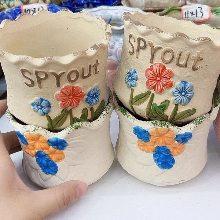 有孔.多肉陶瓷花盆！