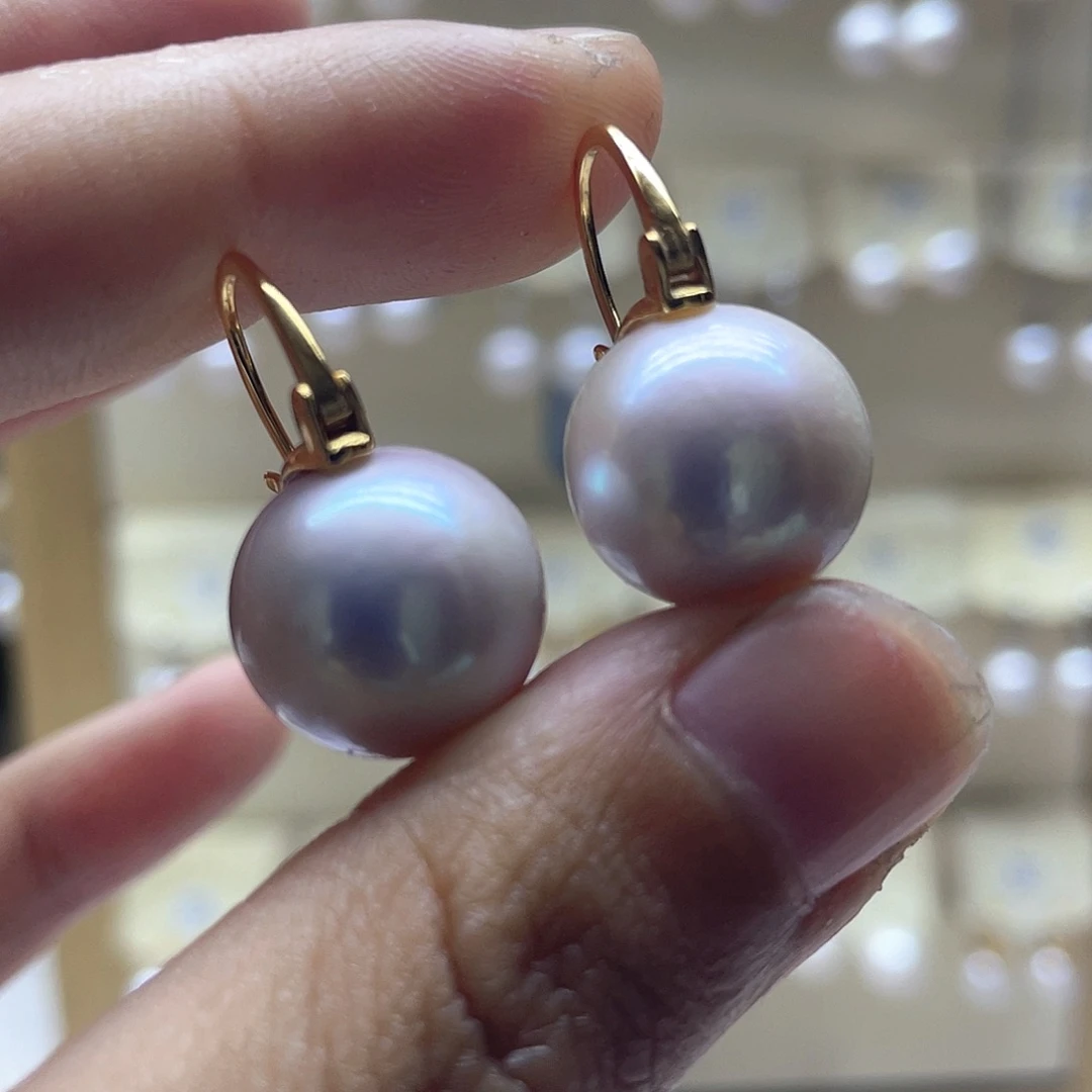 银S925镶嵌淡水珍珠耳饰