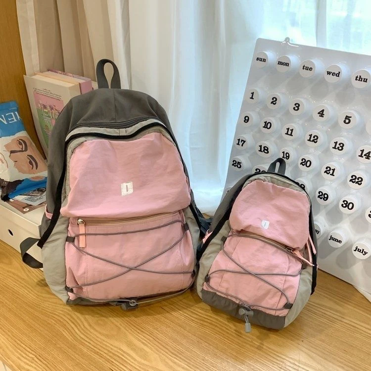 【直播301～400】双肩款书包拉链通用竖款防水纯色复古风