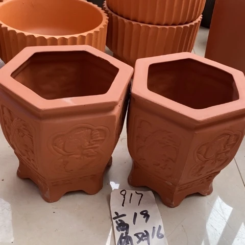 粗陶红陶绿植花盆917