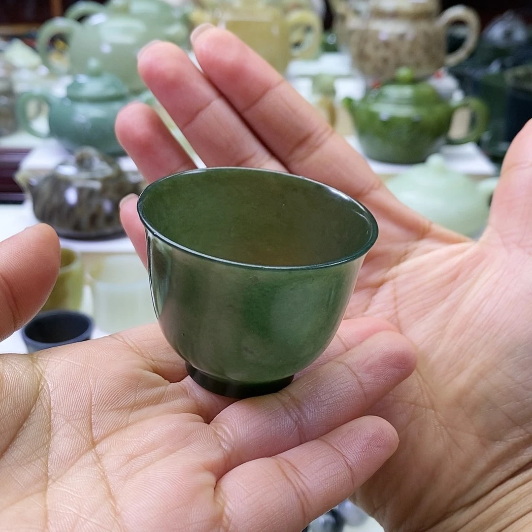 和田玉 茶杯未镶嵌用****6