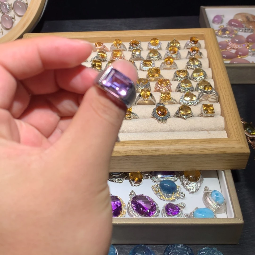 【闪购商品】水晶戒指银S925镶嵌Y****✊戒指