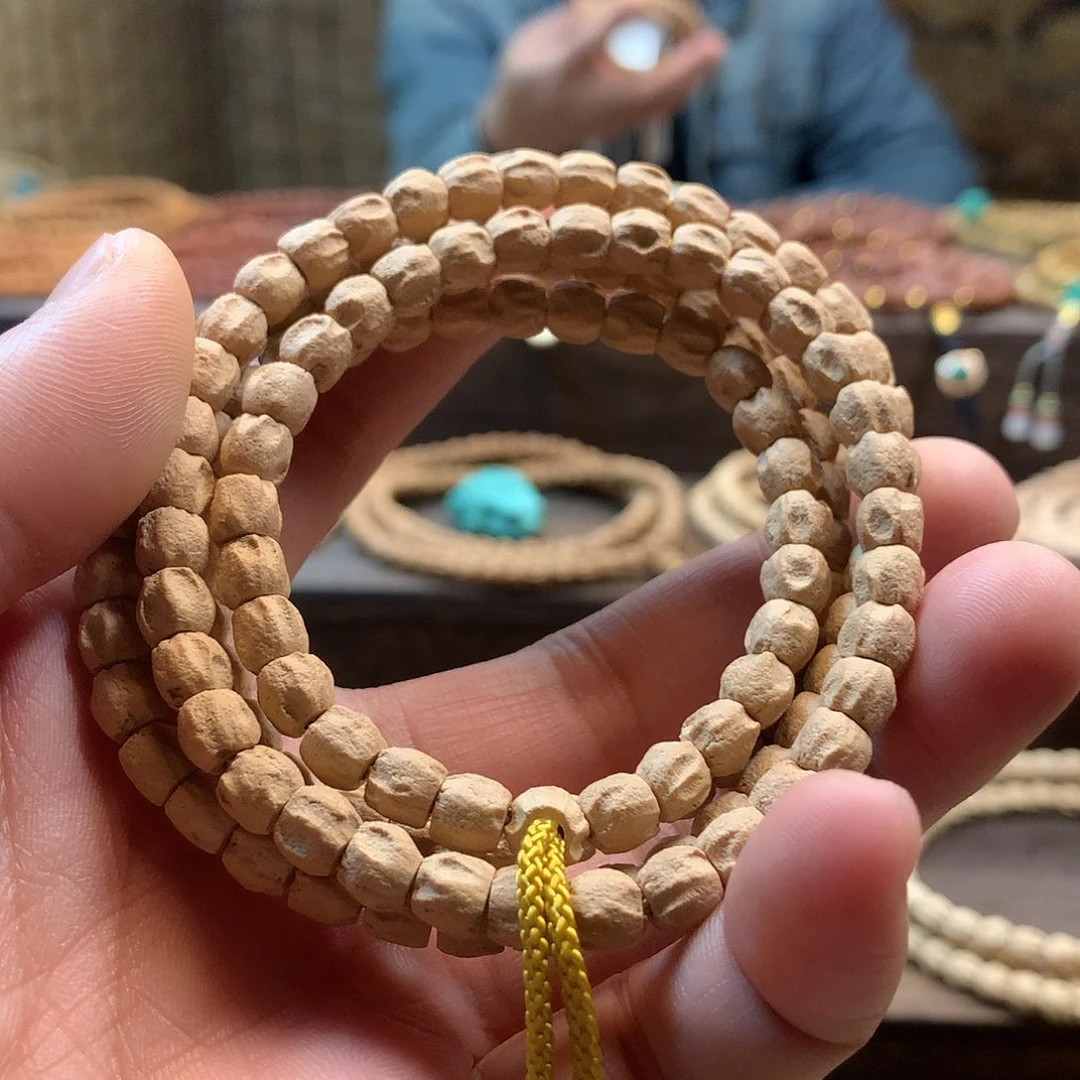 柏香籽/百香籽吊坠粉油皮方块浅坑顺鬼